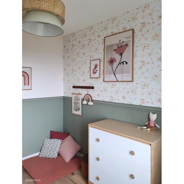 Dětská tapeta 10 m x 50 cm Watercolour Flowers – Lilipinso-image-2