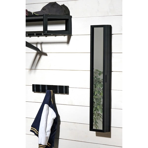 Černý nástěnný věšák z dubového dřeva Confetti – Rowico-image-2