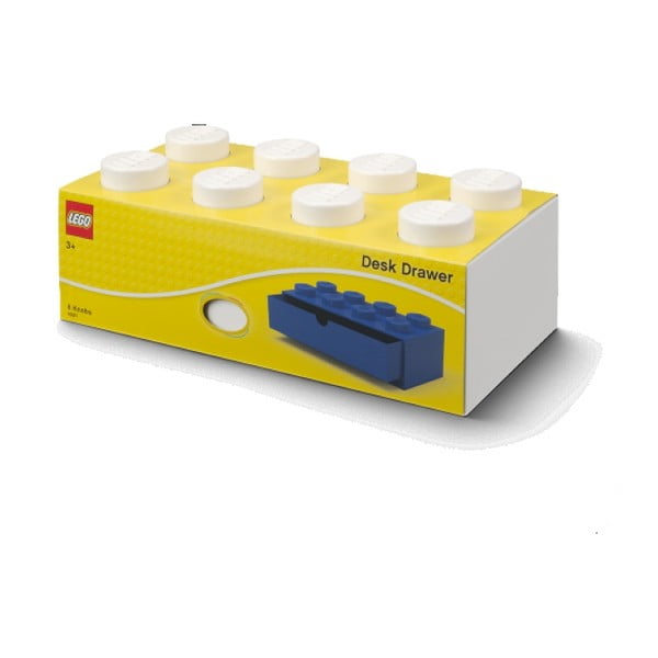 Bílý stolní box se zásuvkou LEGO® Brick, 31,6 x 11,3 cm-image-2