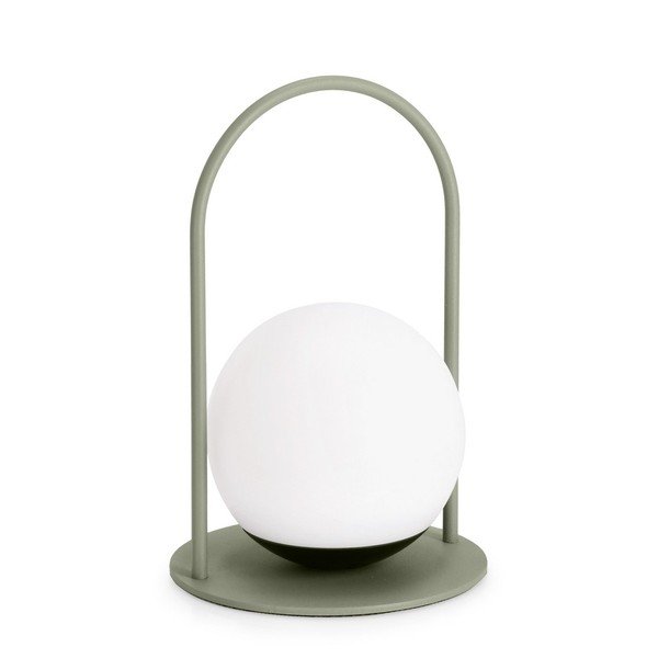 Taupe LED stmívatelná stolní lampa s plastovým stínidlem (výška 21 cm) Pansy – Bizzotto-image-2