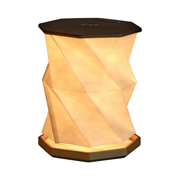 Černá LED stolní lampa (výška 18 cm) Twist Hexagon – Gingko