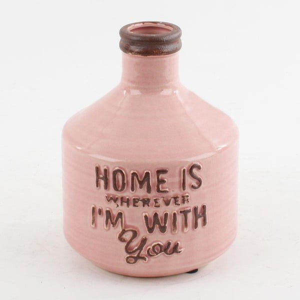 Keramická váza Pink Vintage, 16x15 cm