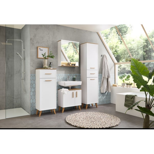 Bílá koupelnová skříňka 72x60 cm Quickset 383 – Pelipal-image-3