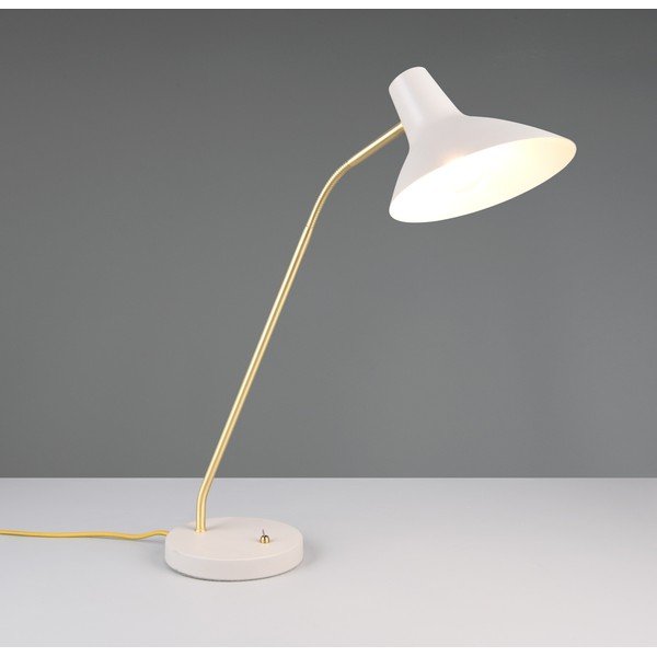 Stolní lampa s ohybatelnou konstrukcí ve zlaté barvě/slonovinová (výška 54 cm) Traveller – Trio-image-1