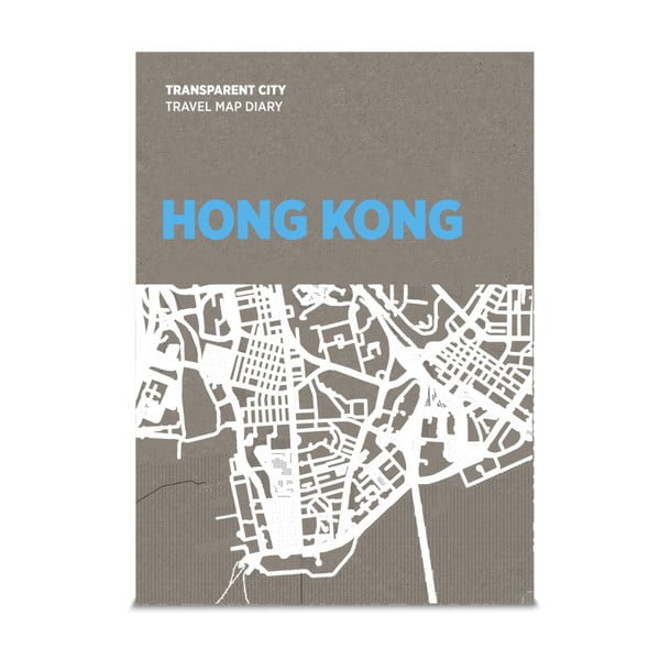Mapa na popisky Palomar Transparent City Hong Kong