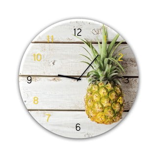 Nástěnné hodiny Styler Glassclock Pineapple, ⌀ 30 cm