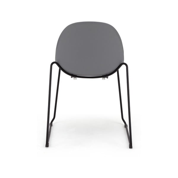 Sada 2 šedých jídelních židlí s černým podnožím Bonami Selection Viva-image-4