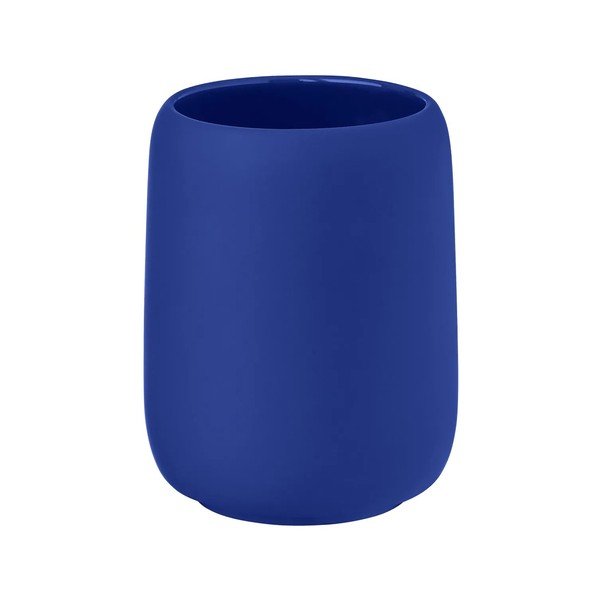 Modrý keramický kelímek na zubní kartáčky Sono – Blomus