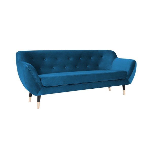 Modrá pohovka s černými nohami Mazzini Sofas Amelie, 188 cm-image-2
