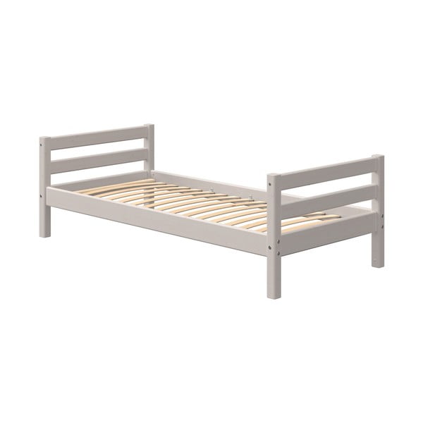 Šedá dětská postel z borovicového dřeva Flexa Classic, 90 x 200 cm