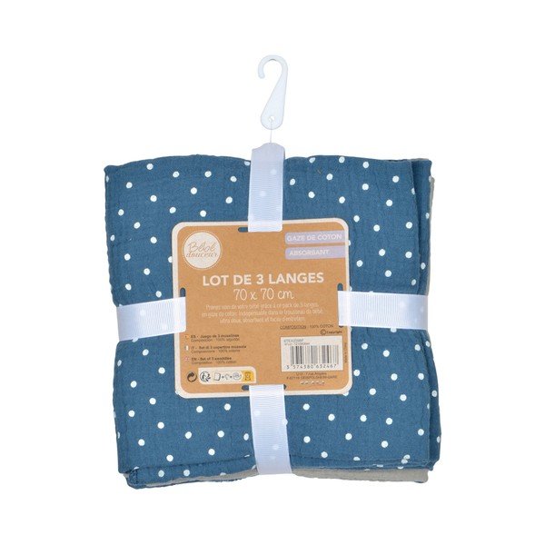 Mušelínové pleny 3 ks – Bébé Douceur-image-3