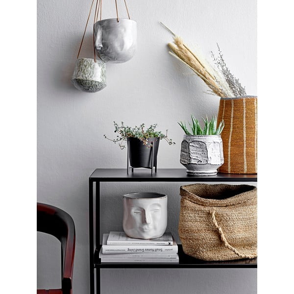 Bílý terakotový květináč Bloomingville Ignacia, výška 15,5 cm-image-1