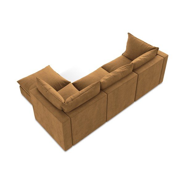 Rohová pohovka v terakotové barvě (pravý roh/s lenoškou) Manao – Makamii-image-3