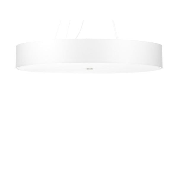 Bílé závěsné svítidlo s textilním stínidlem ø 90 cm Herra – Nice Lamps