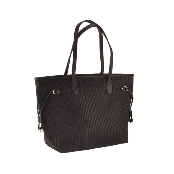Černá kožená kabelka Florence Bags Merga