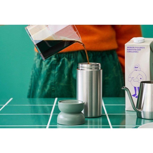 Termo hrnek z nerezové oceli ve stříbrné barvě/šalvějově zelený 350 ml Ellipse – Mepal-image-1