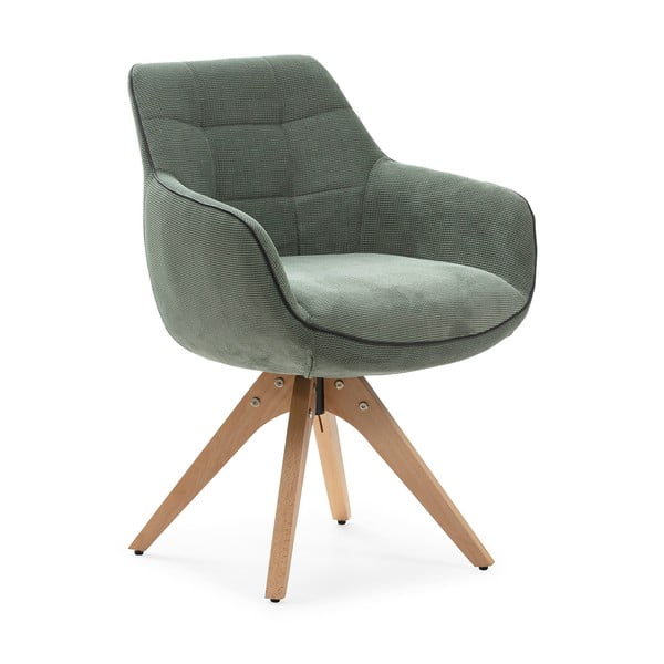 Zelená čalouněná jídelní křesla v sadě 2 ks s područkami Donatelo – Marckeric