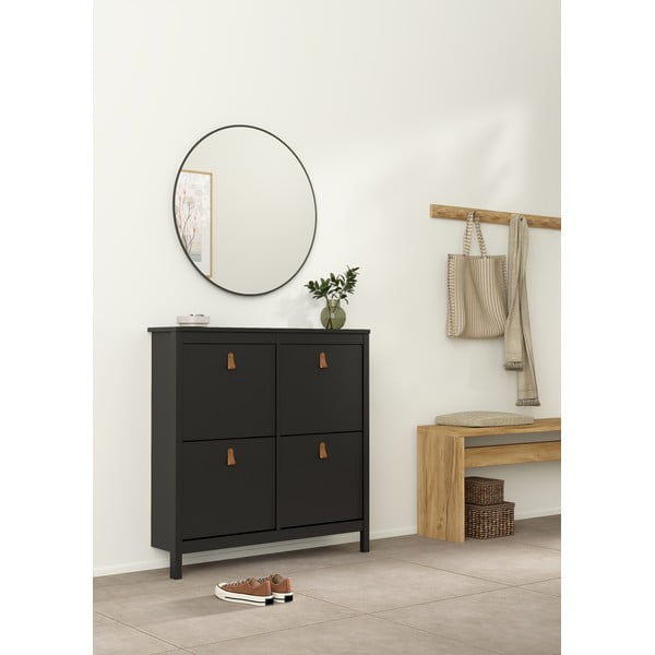 Černý výklopný botník Madrid – Tvilum-image-1