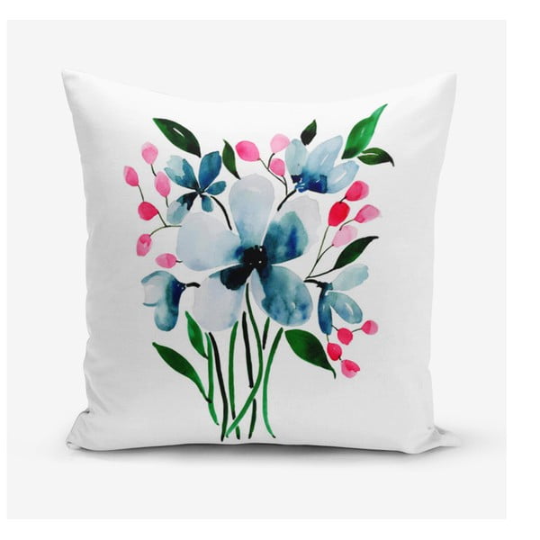 Povlak na polštář s příměsí bavlny Minimalist Cushion Covers Modern Flower, 45 x 45 cm