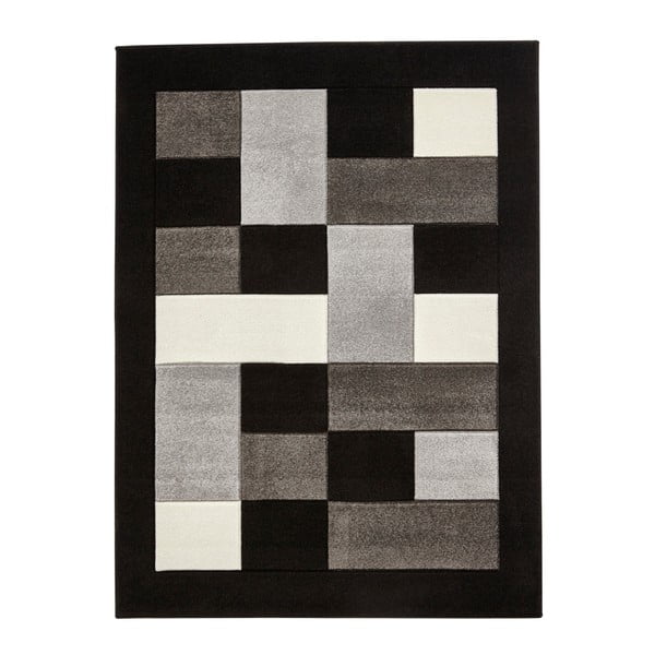 Šedočerný koberec Think Rugs Matrix, 80 x 150 cm