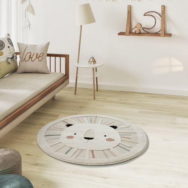 Krémový dětský koberec ø120 cm Clown – Universal-image-1