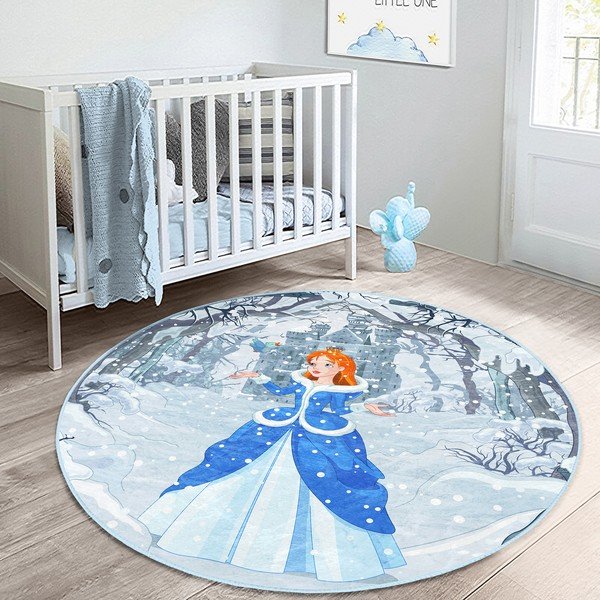 Modrý dětský koberec ø 100 cm Comfort – Mila Home-image-2