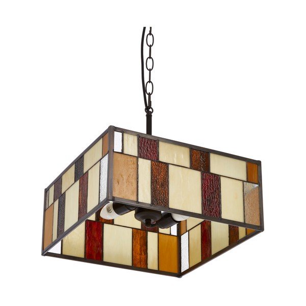 Kovové závěsné svítidlo se skleněným stínidlem Waldorf – Premier Housewares-image-2