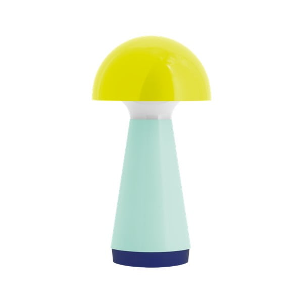 LED stmívatelná stolní lampa v žluté a světle modré barvě (výška 18 cm) Bobbi – Remember