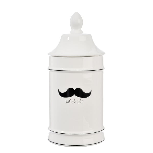 Porcelánová dóza Mustache, 21 cm