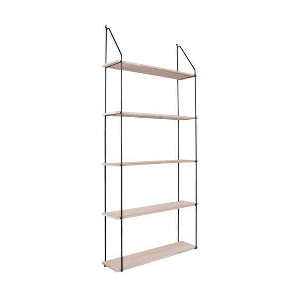 Černá patrová police z masivu pavlovnie Eindhoven - House Nordic-image-1