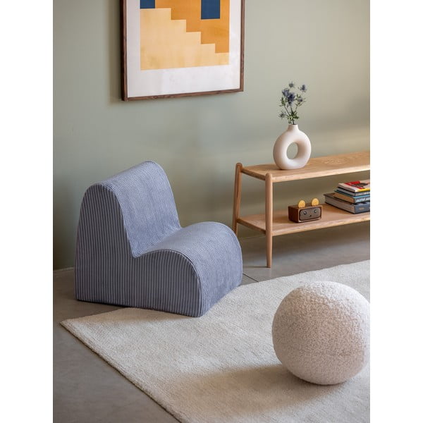 Modré manšestrové dětské křesílko Cloud – Wigiwama-image-1