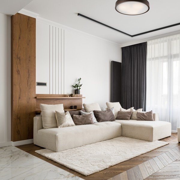 Tmavě hnědé stropní svítidlo se skleněným stínidlem ø 47 cm Eveline – LAMKUR-image-2