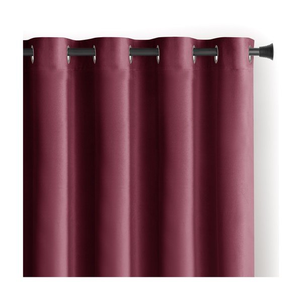 Vínový/růžový sametový dimout závěs 140x270 cm Eyelets – Restilo