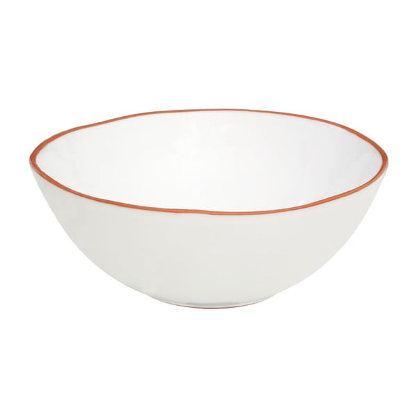 Bílá salátová mísa z glazované terakoty Premier Housewares Calisto, ⌀ 28 cm
