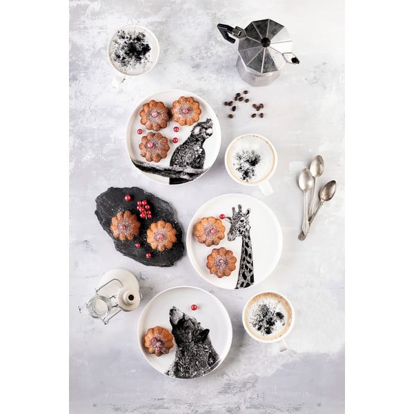 Bílý porcelánový talíř Maxwell & Williams Marini Ferlazzo Giraffe, ø 20 cm-image-1