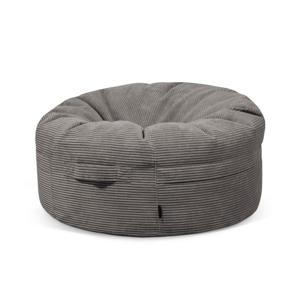 Tmavě šedý manšestrový sedací vak Roll 105 – SLOWDOWN