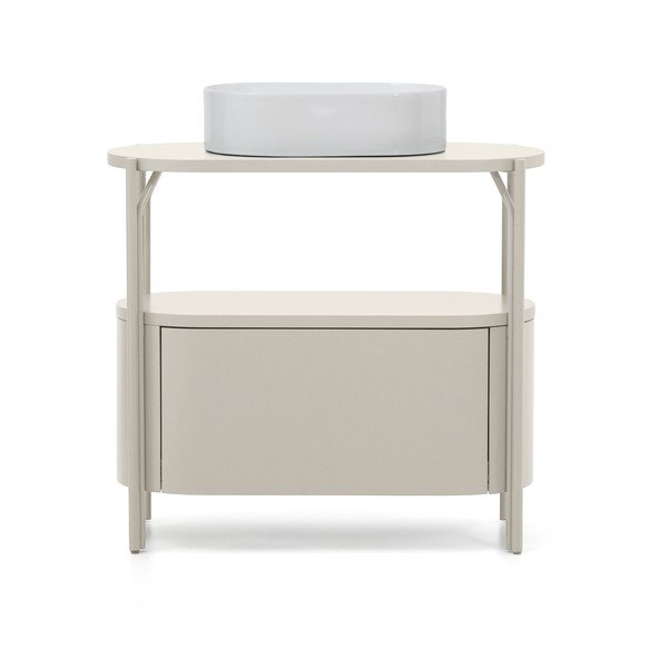 Bílá skříňka pod umyvadlo 90x81 cm Arely – Kave Home-image-3