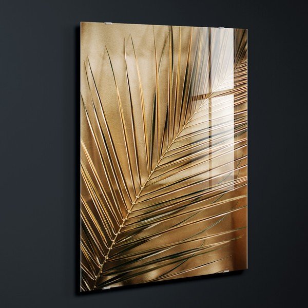 Tištěný skleněný obraz 80x120 cm Gold Palm  – Styler-image-3