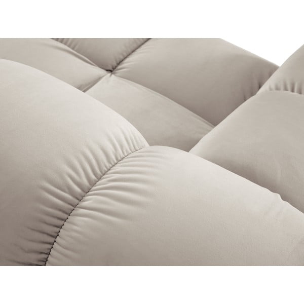 Béžová sametová modulární rohová pohovka (levý roh) Bellis – Micadoni -image-1