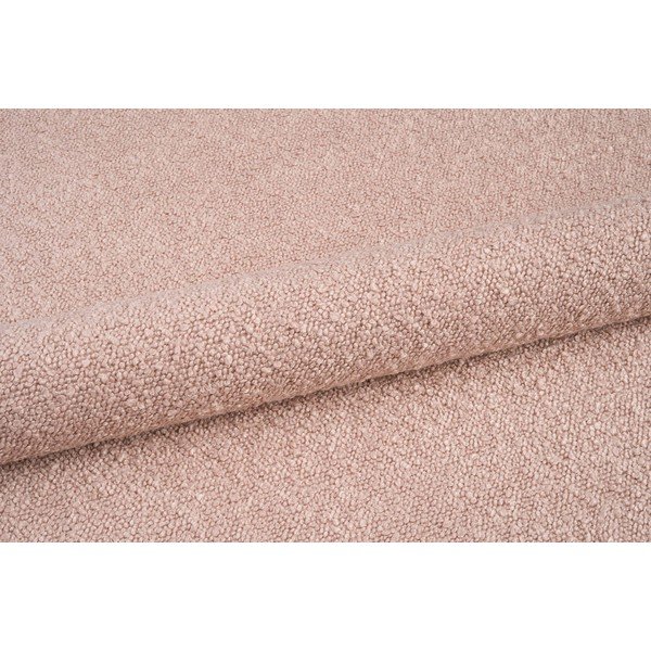 Růžový taburet z textilie bouclé Molino – Micadoni Home-image-3