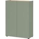 Šalvějově zelená skříňka v dekoru dubu 74x105x33 cm Alviano – Germania