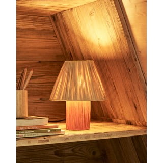 Stolní lampa v přírodní a terakotové barvě (výška 25 cm) Pulmi – Kave Home