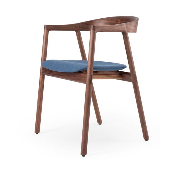 Modrá/hnědá jídelní židle Muna – Gazzda