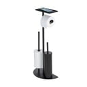 Černý ocelový stojan na toaletní papír se štětkou Cosenza – Wenko