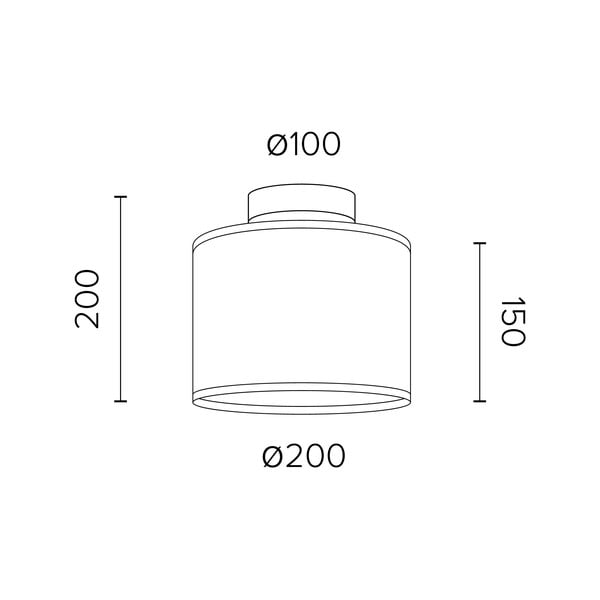 Černé stropní svítidlo s detailem ve stříbrné barvě Sotto Luce Mika XS CP, ⌀ 20 cm-image-2