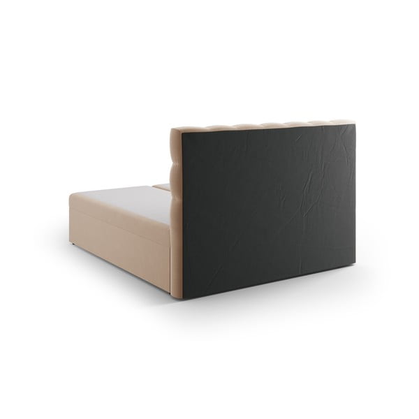 Světle hnědá boxspring postel s úložným prostorem 160x200 cm Bali – Cosmopolitan Design-image-3