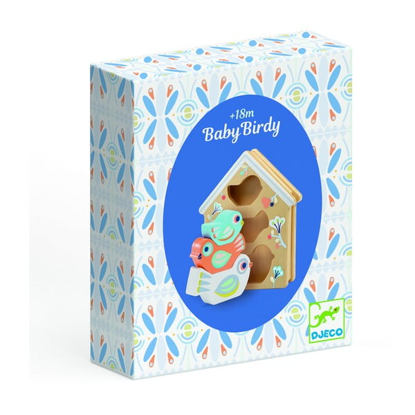 Dětské vkládací dřevěné puzzle Djeco Ptačí budka-image-2