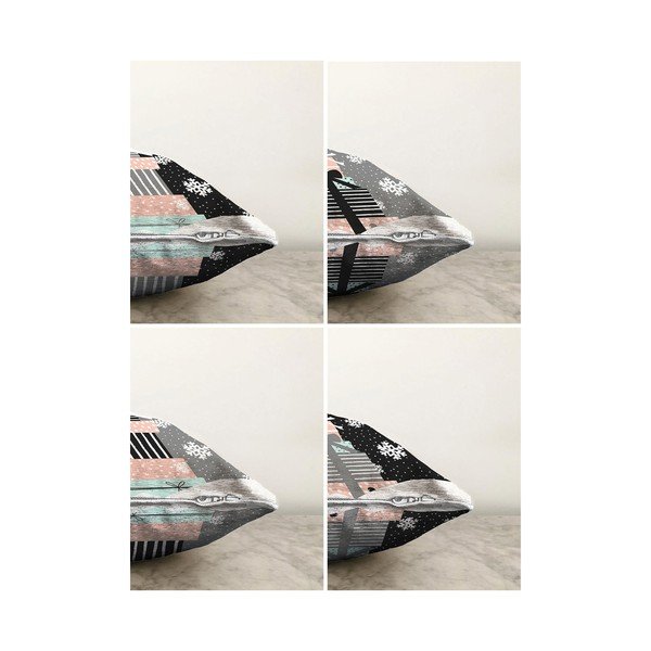 Vánoční povlaky na polštáře v sadě 4 ks 55x55 cm Merry Christmas - Mila Home-image-1