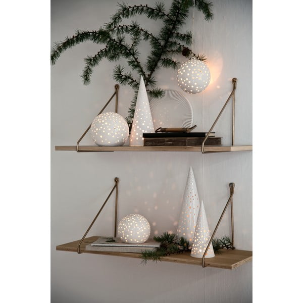 Bílý vánoční svícen z kostního porcelánu Kähler Design Nobili, výška 19 cm-image-3