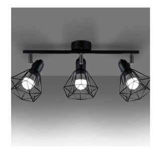 Černé stropní svítidlo ø 10 cm Varpu – Nice Lamps